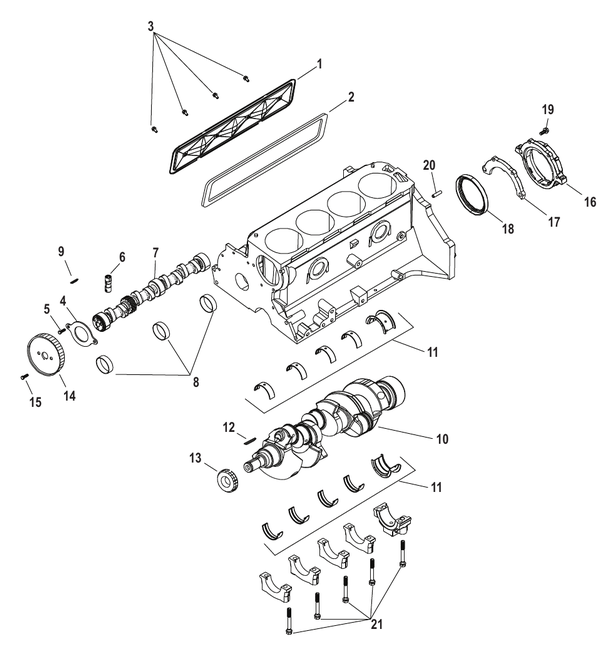 Cylinder Block Crankshaft and Camshaft